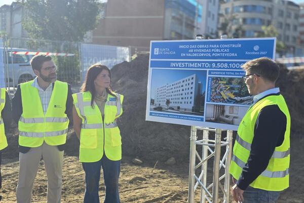 A Xunta inicia as obras doutra promoción de 48 vivendas de promoción pública en Pontevedra, das que o 30% se destinará a compra para persoas entre 36 e 45 anos con fillos ou dependentes ao seu cargo