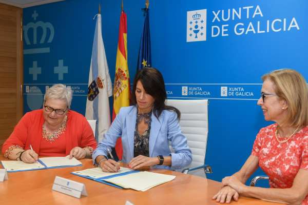 A Xunta e o concello de Lousame selan o acordo para a mellora funcional do espazo público viario do núcleo de Camboño e zona de esparexemento cotiá dos veciños