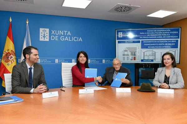 A Xunta colabora co Concello de Cortegada na rehabilitación dun inmoble no casco histórico do municipio para destinalo a vivenda pública