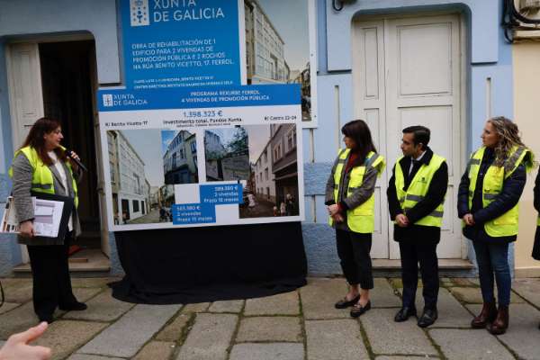 A Xunta inicia a rehabilitación de dous edificios para acadar 4 vivendas públicas en Ferrol, dentro do programa Rexurbe