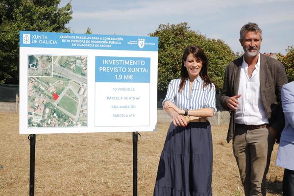 Xunta e Concello de Vilagarcía asinan a cesión de solo para a construción de 10 vivendas de promoción pública o mesmo día que o Executivo licita a redacción do proxecto e dirección da obra