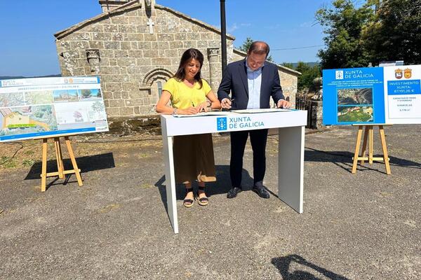 A Xunta colabora co concello de Cerdedo-Cotobade na humanización da contorna da igrexa de Santa María de Sacos e na promoción de vivenda pública