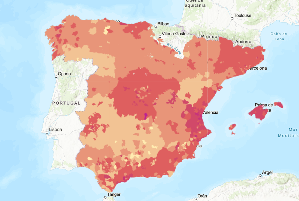 Visor mapa Índice de Prezos de Vivenda en Alugueiro. Instituto Nacional de Estatística