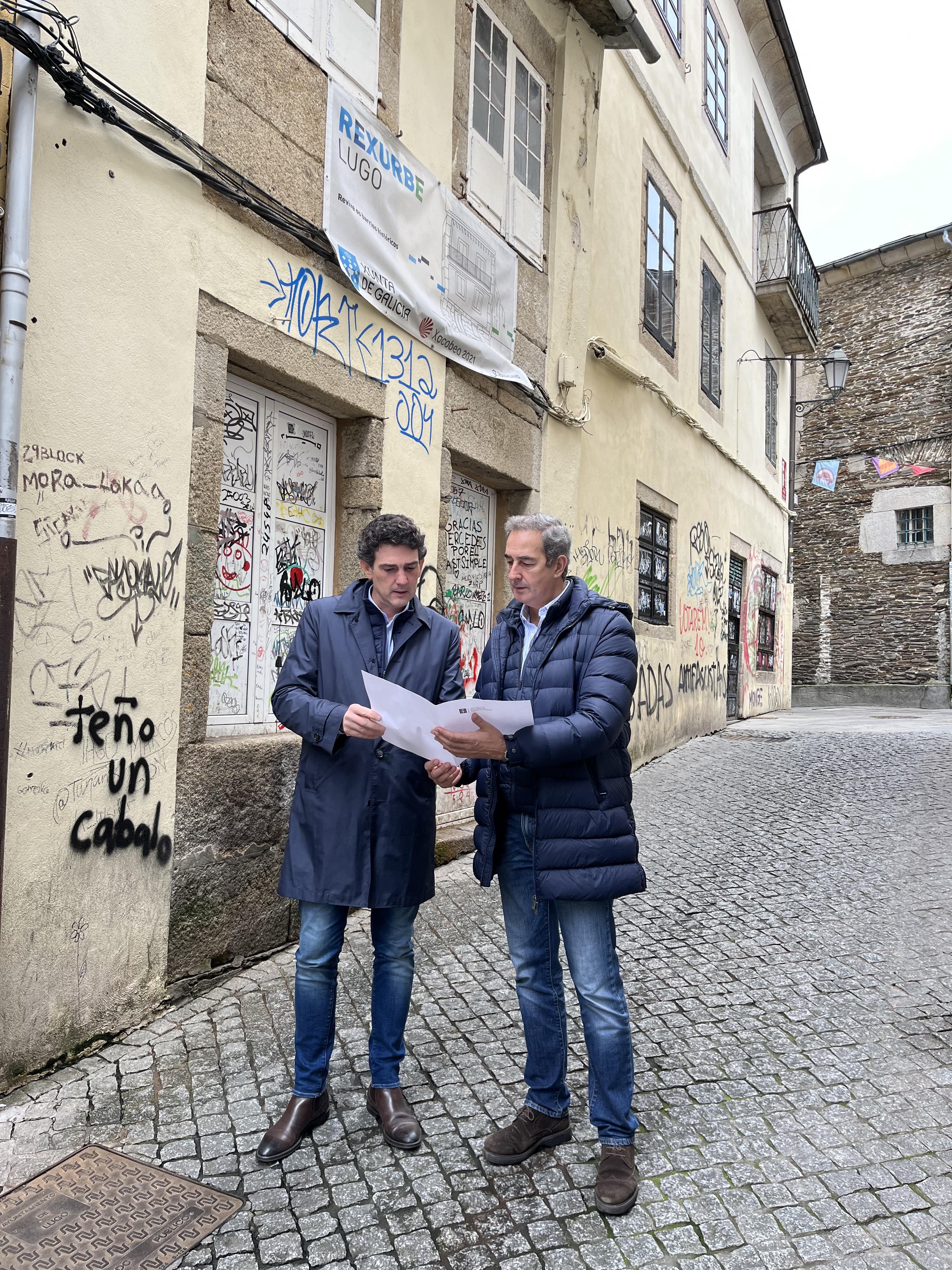 Adxudicados o proxecto e a dirección de obra para rehabilitar dúas vivendas na rúa Catedral, na Tinería en Lugo