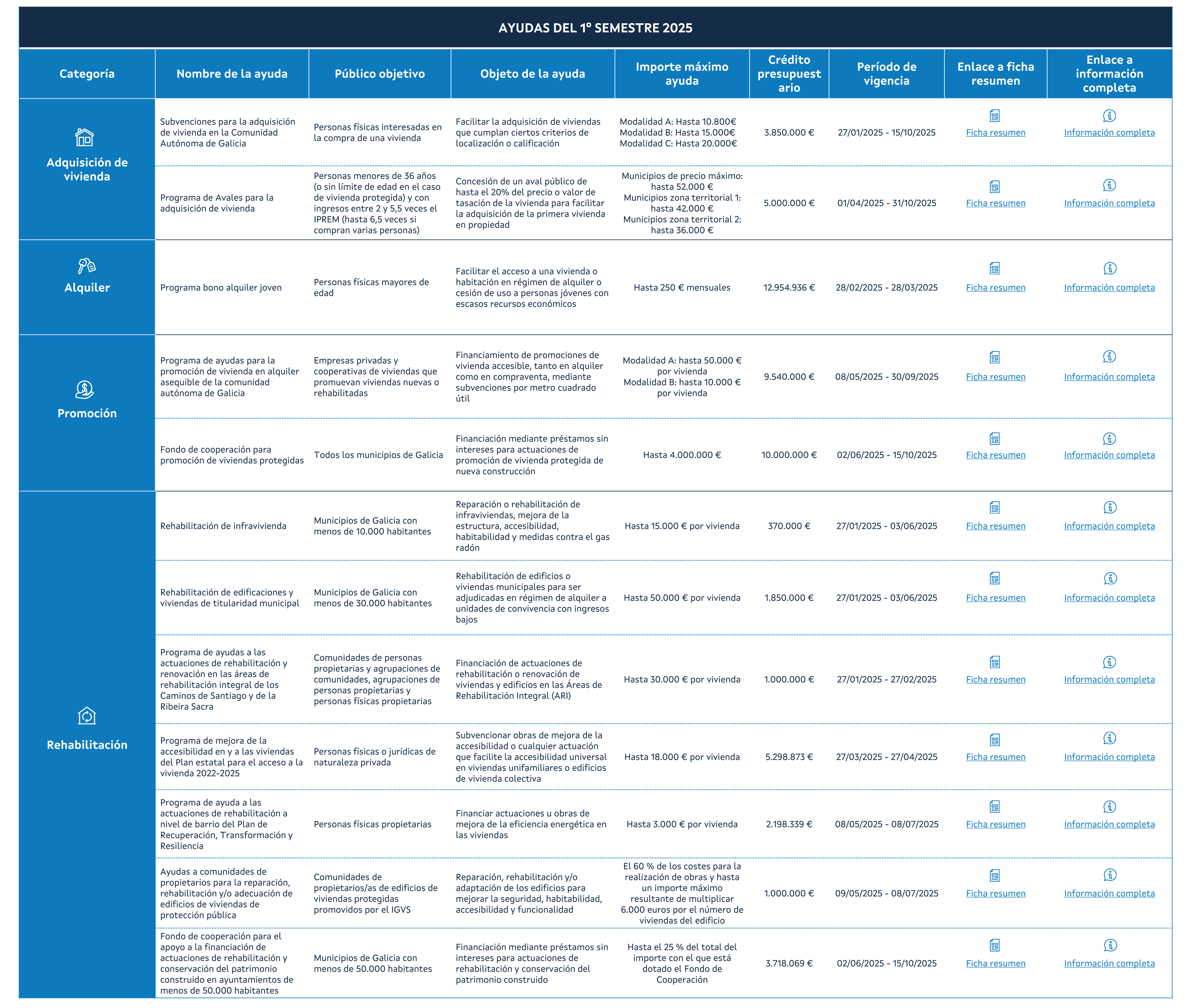 Resumen ayudas IGVS 1º Semestre 2025