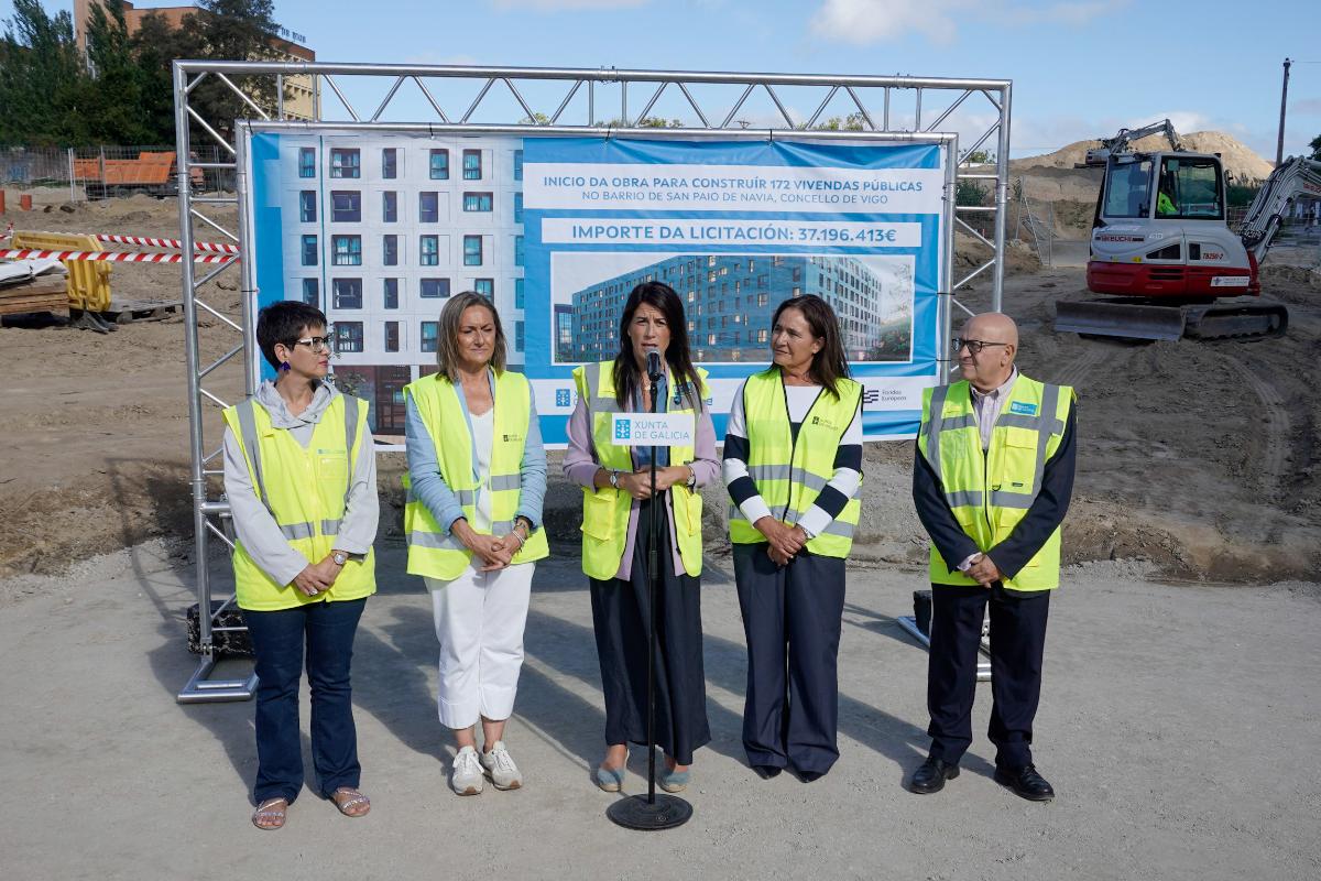 A Xunta inicia en Vigo as obras de 172 vivendas públicas, a primeira promoción do polígono 2 de Navia