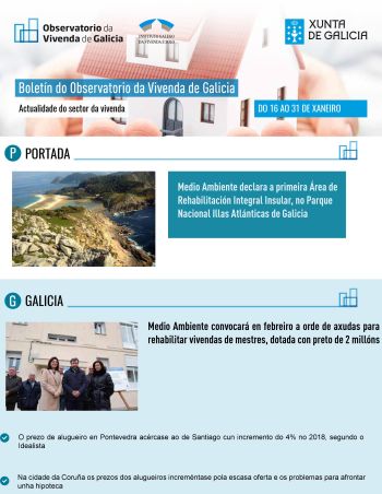 Boletín do 16 ao 31 de xaneiro de 2019