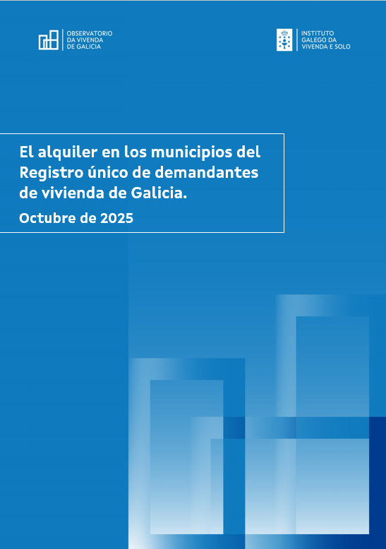 El alquiler en los municipios del Registro Único de Demandantes de Vivienda de la Comunidad Autónoma de Galicia a octubre de 2025