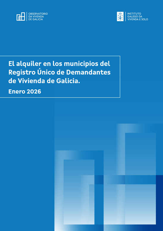 El alquiler en los municipios del Registro Único de Demandantes de Vivienda de Galicia a enero de 2026