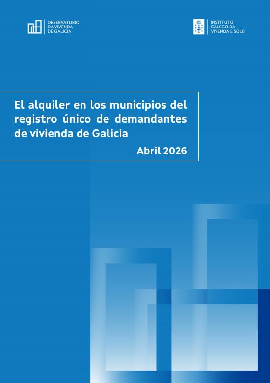 El alquiler en los municipios del Registro Único de Demandantes de Vivienda de Galicia a abril de 2026