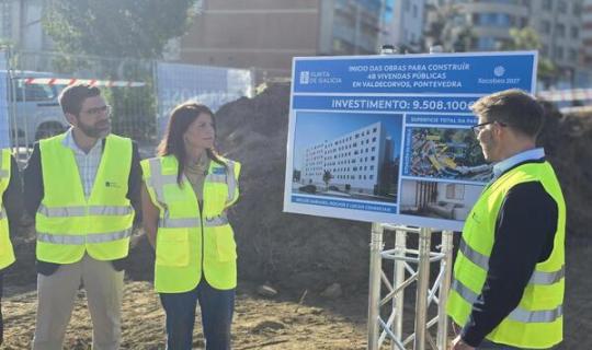A Xunta inicia as obras doutra promoción de 48 vivendas de promoción pública en Pontevedra, das que o 30% se destinará a compra para persoas entre 36 e 45 anos con fillos ou dependentes ao seu cargo