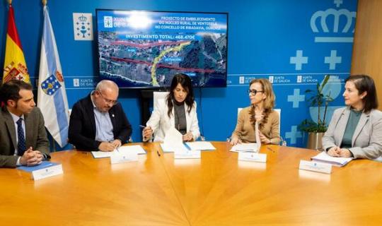 A Xunta e o Concello de Ribadavia colaboran nas obras de embelecemento do núcleo rural de Ventosela, cuxo investimento total suma 470.000 €